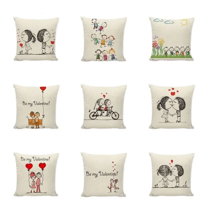 

Наволочка для подушки, с принтом San Valentin, этническая Подушка, чехол для дичи, декоративная наволочка на День Благодарения