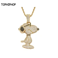 tophiphop 14mm miami cuban chain necklace micro inlaid zircon pink and white two color necklace hip hop mens jewelry