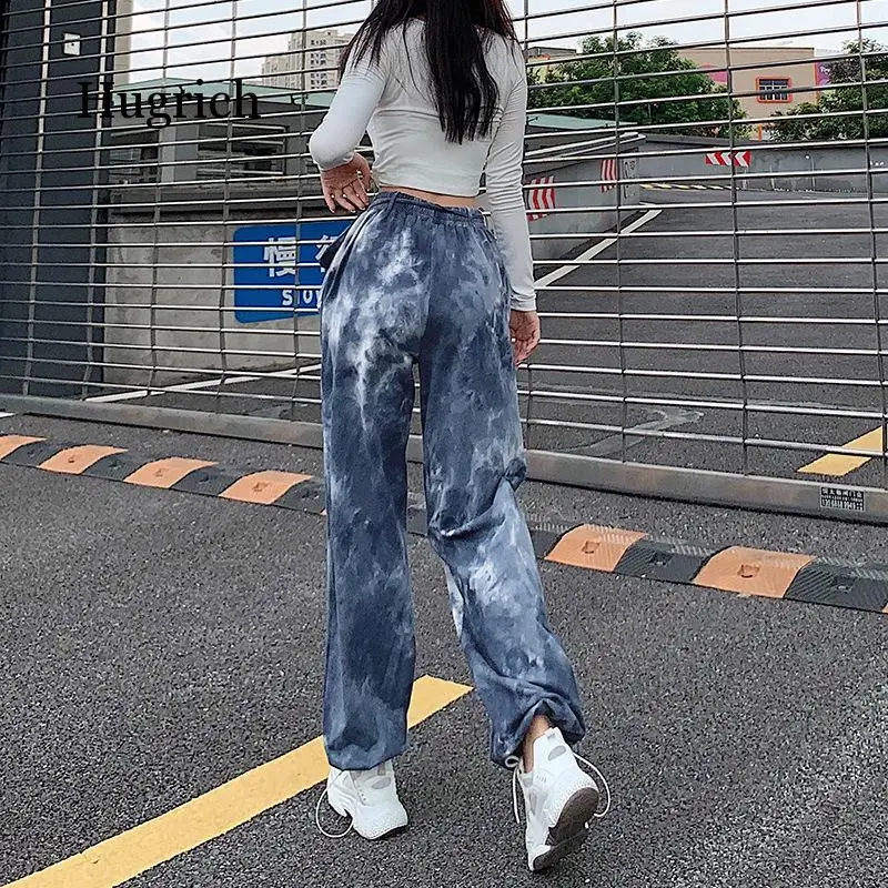 Женские прямые повседневные джинсовые брюки High Street с индивидуальным дизайном и