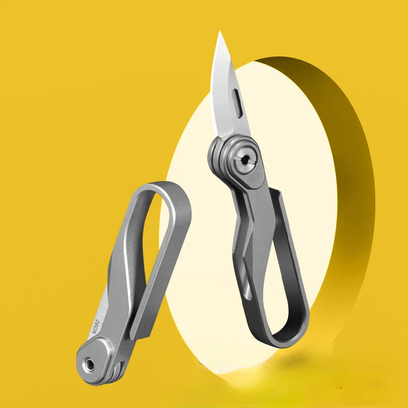 

HOMIR Titanium Handle M390 Powder Steel Folding Knife EDC Survival Knife Portable Knife Keychain mini knife keychain knife