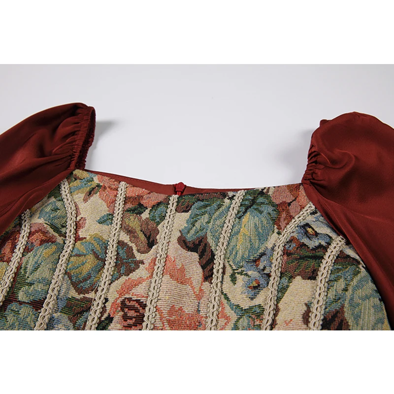 Романтический французский кружевное платье 2021 Весна в винтажном стиле Mori Girl и