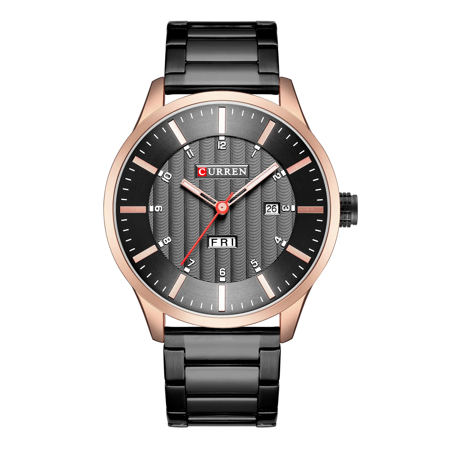 

2021 Student Sports Watch New Concept Creative Men's Watch Steel Band Men's Watch Quartz Watch Waterproof Dual Calendar Watch