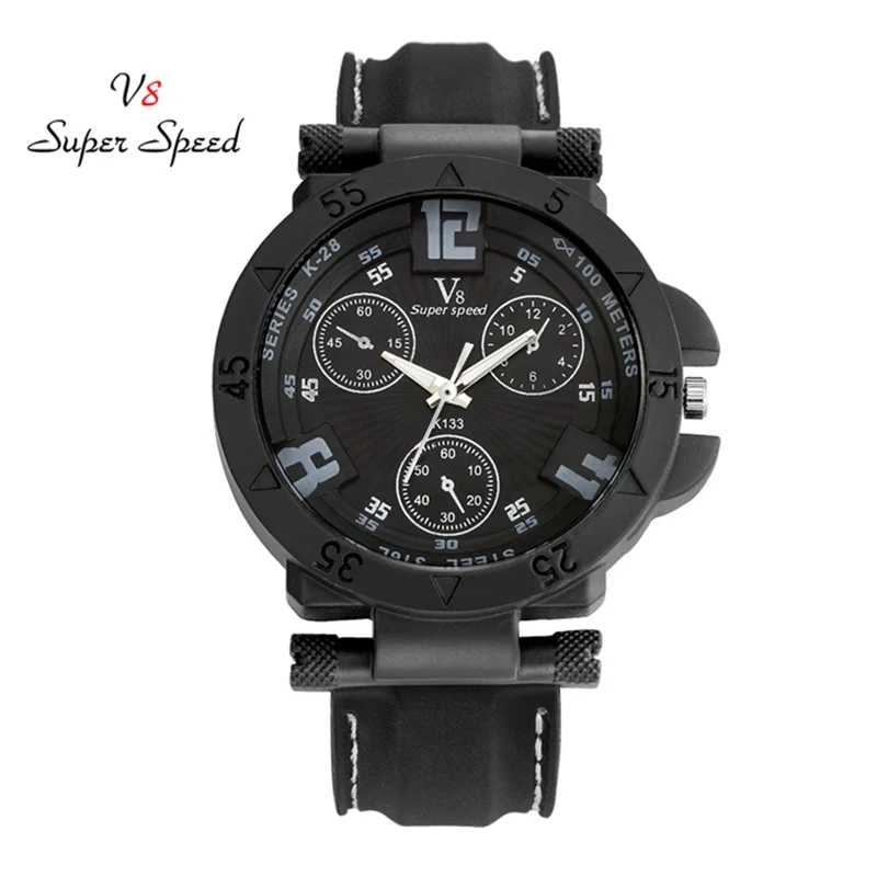 Оптовая продажа модные повседневные мужские кварцевые часы популярные с большим