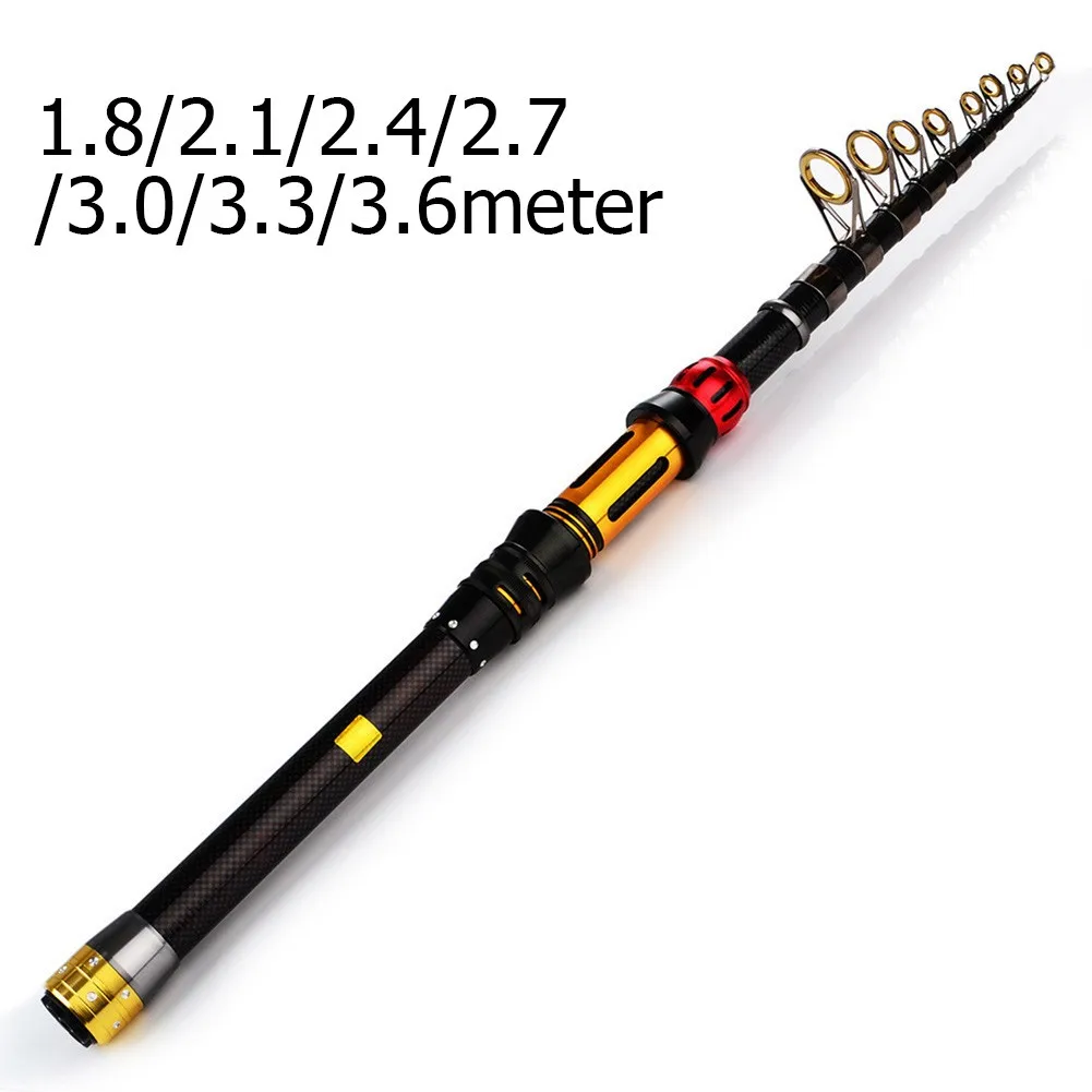 

Телескопическая удочка, портативное спиннинговое удилище из высокоуглеродного волокна для ловли карпа, Удочка 1,8/2,1/2,4/2,7/3,0/3,3, рыболовные сн...