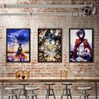 Плакаты атака на Титанов, японское аниме печатает четкое изображение, постер для комнаты и бара, домашняя художественная живопись, декоративные картины