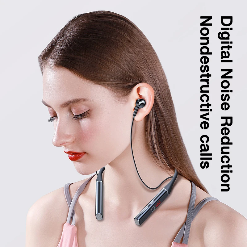 

EARDECO LED Battery Display Bluetooth Headphones Bass Wireless Headphone Stereo 80 Hour Playback Earphones Headset with Mic TF