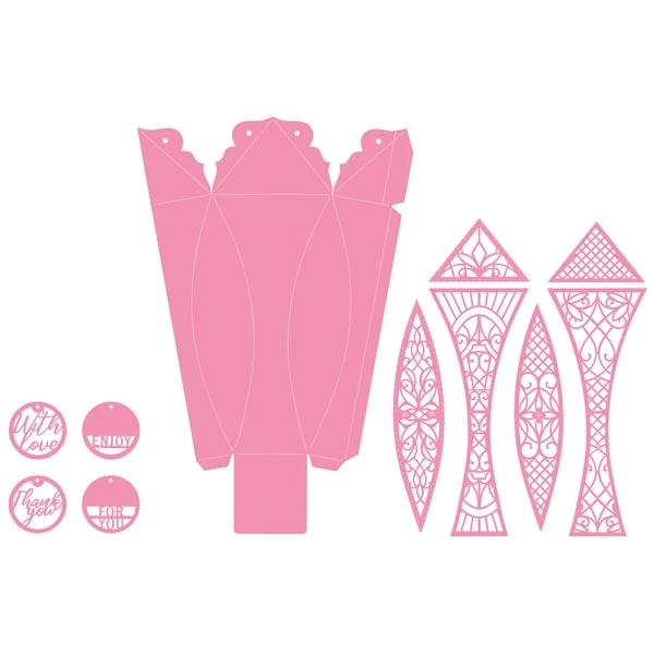 

Metal cutting dies elegant arched edge gift box mold card Scrapbook paper craft knife mould blade punch stencils