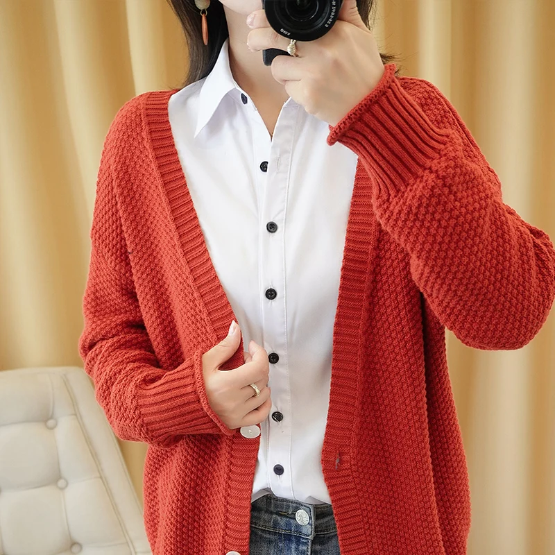 

2020Autumn and Winter New Cashmere Sweater Woman Sweaters Cardigan Sweater Loose sweater Ladies pullover Sweater Women Sweater