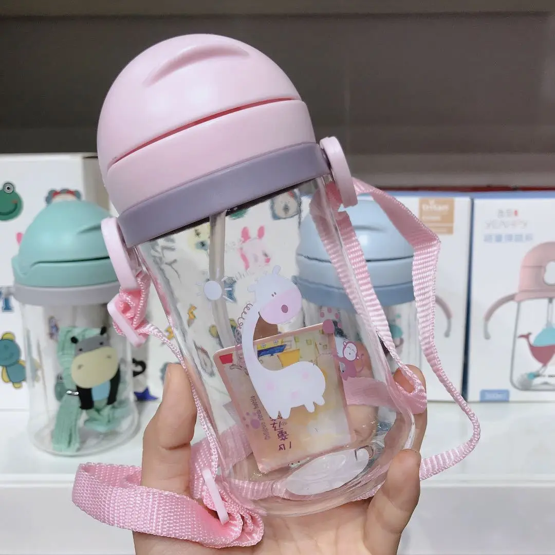 250/350ml Baby Feeding Cup with Straw Children Learn Drinking Bottle Kids Training | Мать и ребенок