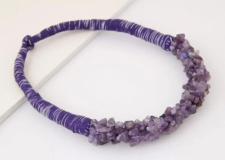 Индийские народные ювелирные изделия DIY натуральный камень кулон ожерелье