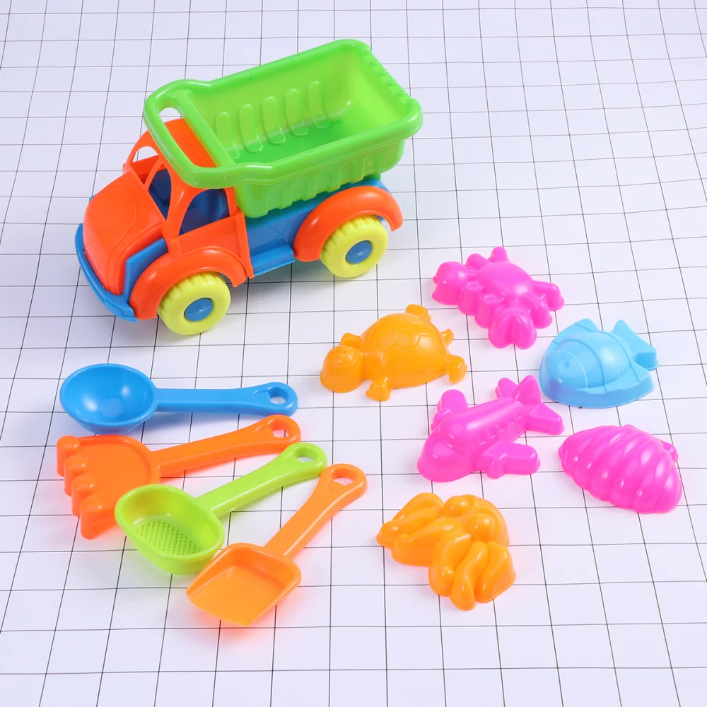 

11pcs Children Beach Toys Bathing Playing Sand Dredging Kids Beach Game Set