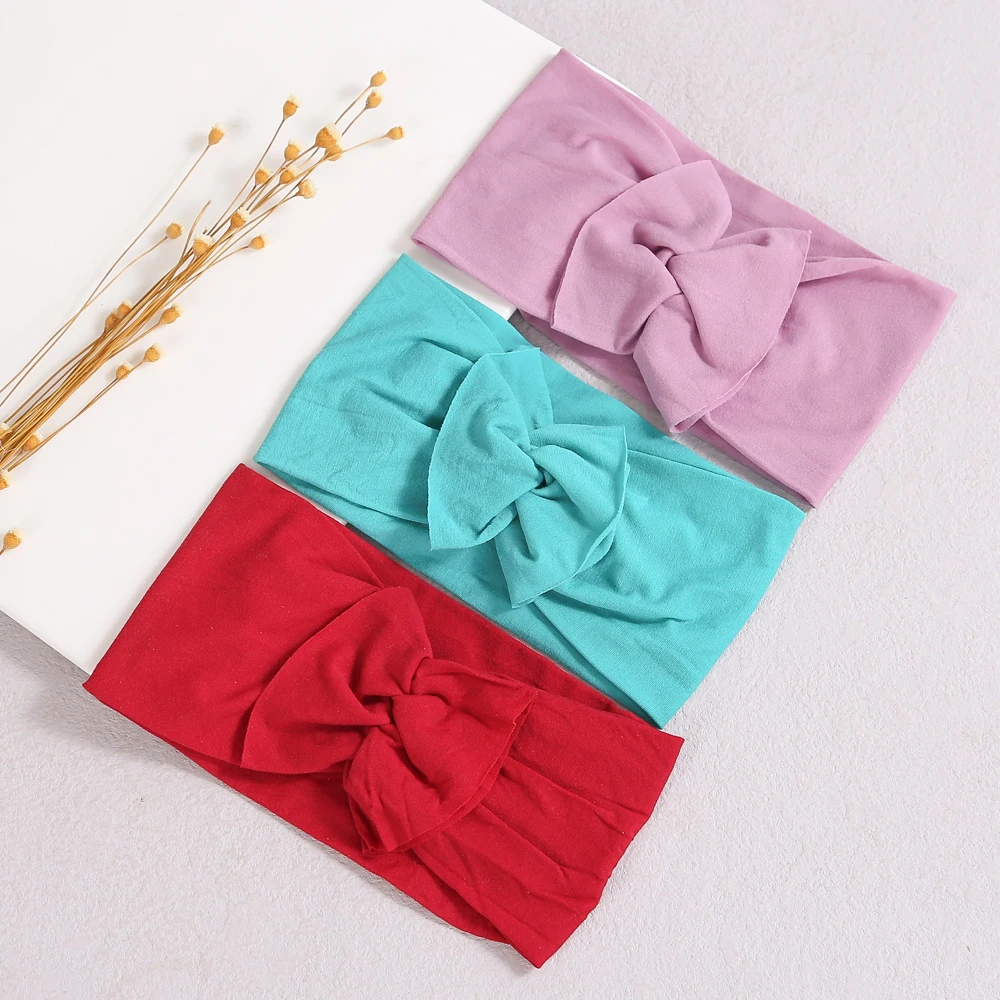 

Wide Bows Baby Headband Super Soft Seamless Hair Bands Turban Headwrap For Babies Headwear Hair Accessories For Girls Kids