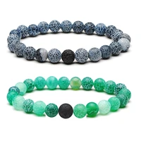 8mm round weathered stone bracelet colourful greenpurplepink natural gem stone beaded bracelet crystal couple bracelet jewelry
