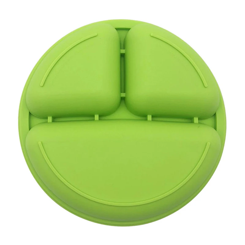 Детская силиконовая обеденная тарелка посуда для обеда кухни фруктовая улыбка