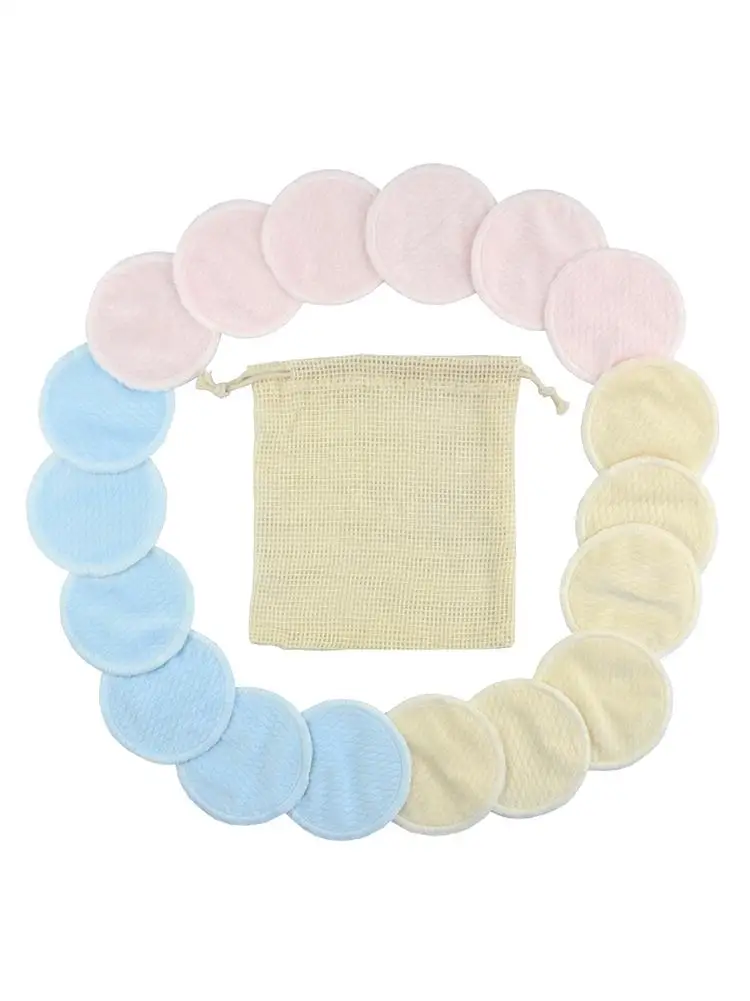 18 шт. многоразовые салфетки для снятия макияжа с мешком стирки | Красота и