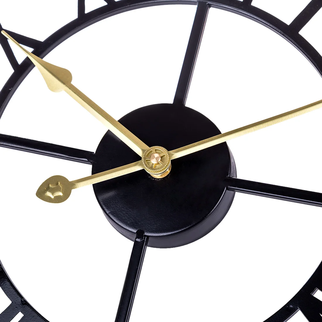 Горячие 16 дюймов 40 см железные полые настенные часы римские цифры бесшумные