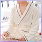 Теплый мужской махровый халат, женское повседневное кимоно, зимнее домашнее одеяло, длинные халаты, толстая одежда для сна, мужская одежда