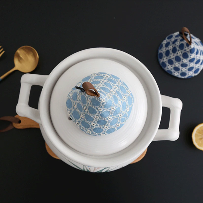 2 шт./компл. из джинсовой ткани с украшением изолирующие перчатки Кухня