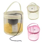 Органайзер для хранения пряжи, Сетчатая Сумка для шитья, 1 шт., портативный сумка для вязания крючком для пряжи, чехол для хранения пряжи на молнии