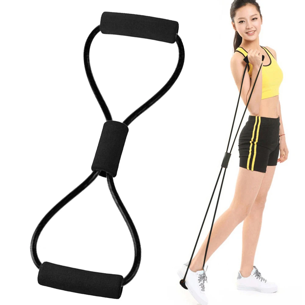 

Yoga Resistance Exercise Bands Gym Fitness Equipment Pull Rope 8 Word Chest Expander Elastic Muscle Training Tubing Tension Rope
