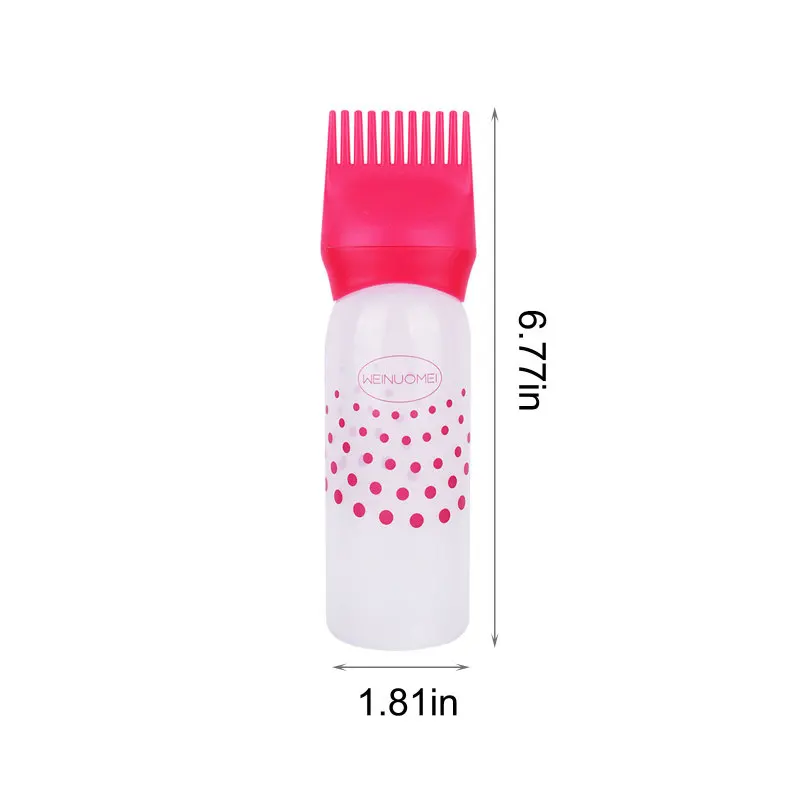 

1pcs Shampoo Bottle Plastic Oil Hairdressing Tool With Comb Applicator Bottle Large Capacity Salon Hair Dyeing Accessories
