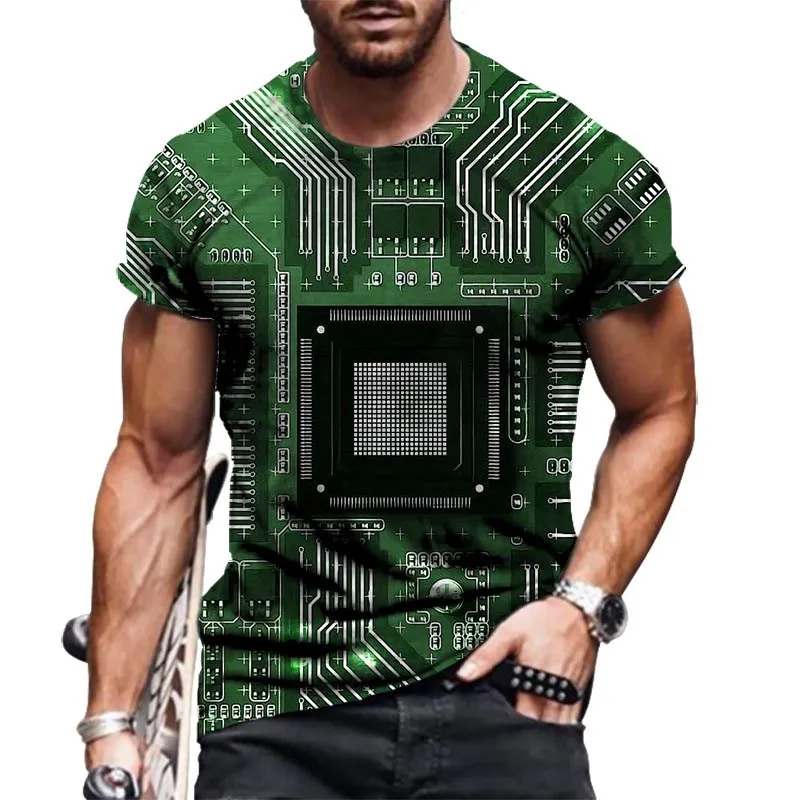 Футболка Мужская/женская с 3D-принтом повседневная тенниска оверсайз коротким