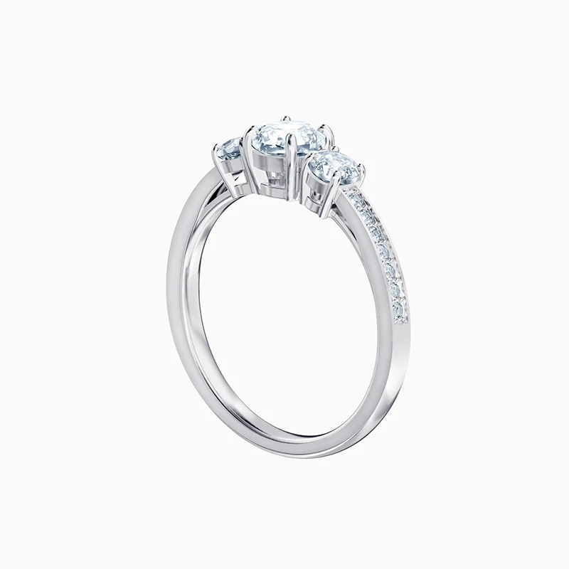

2021 Fashion Jewelry SWA New ATTRACT TRILOGY ROUND Ring Exquisite Round Decoration Decoration Female Engagement Jewelry Gift