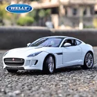 Модель автомобиля WELLY 1:24 Jaguar F-Type белая из сплава, модель автомобиля, украшение коллекции, подарок, игрушка, литье под давлением, модель мальчика
