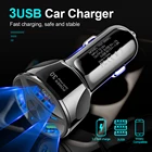 Автомобильное зарядное устройство QC3.0 с 3 USB-портами и поддержкой быстрой зарядки