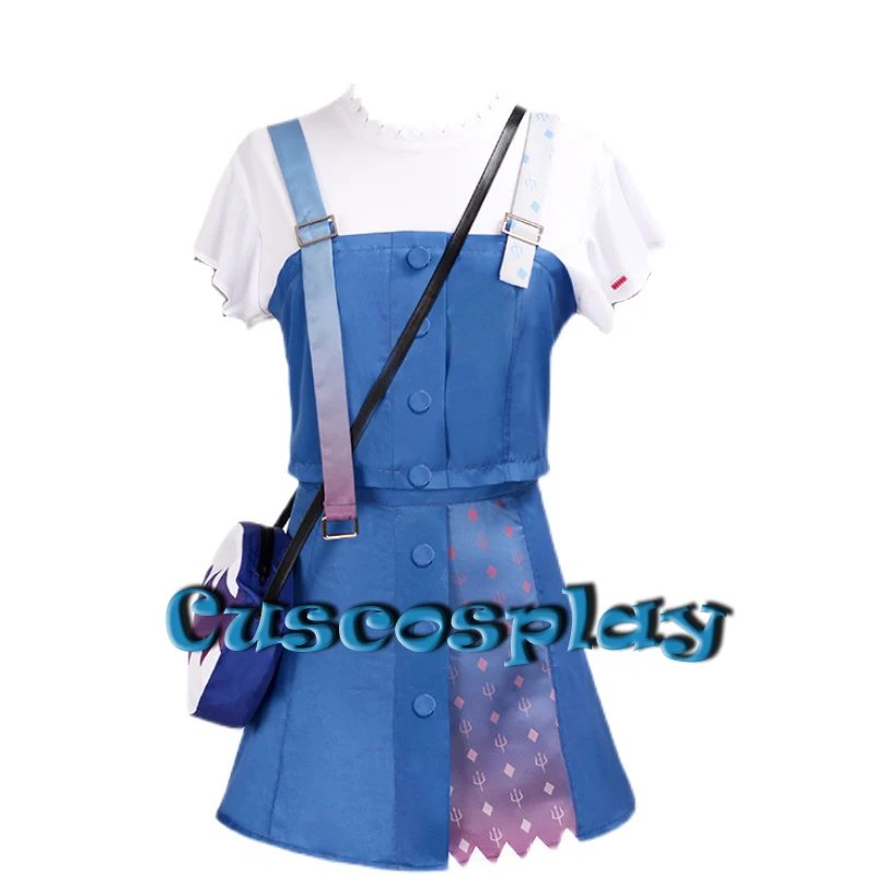 

VTuber Hololive Gawr Gura Cosplay Costume Blue Shark Skin Uniform Lovely Daily Dress Halloween Carnival Anime Outfits for Women