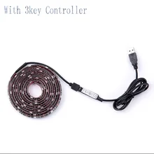 DC 5 V Светодиодный светильник SMD 5050 RGB для ТВ Подсветка, для детей от 1 года до 5 лет м 60 светодиодный s/M 5 V светодиодный светодиодные полосы света с IPad Mini 3 кнопки контроллера светодиодный s Подсветка ТВ