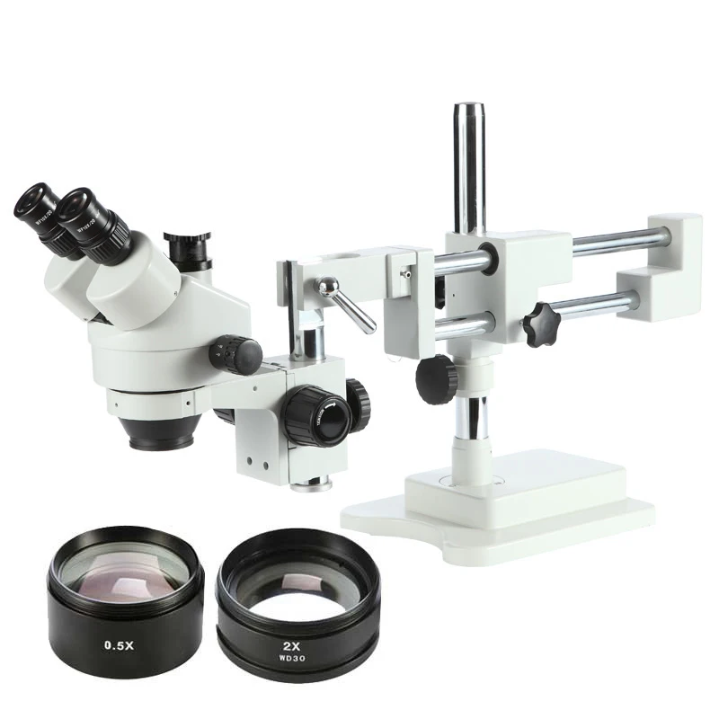 

3.5 X-90 X Zoom Flexible Arm Stereo jewelry Trinocular Microscope For Repair
