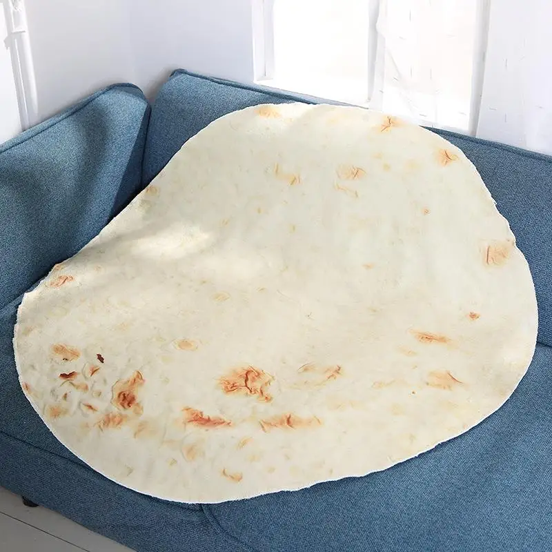 Креативное одеяло комфорт еда творения буррито Обернуть Одеяло идеально круглый