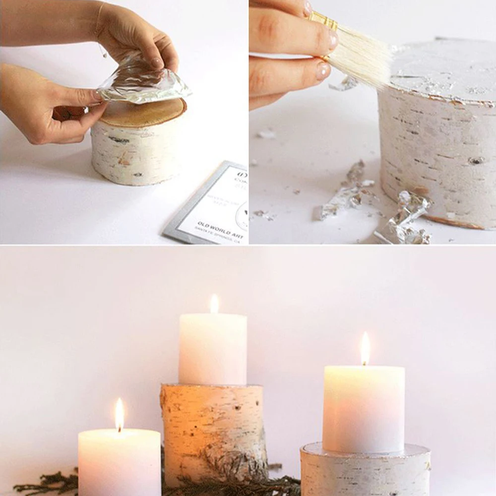 100 шт. 9 5 см пищевого цвета подлинного серебра с Фольга лист листы Еда Цвета к