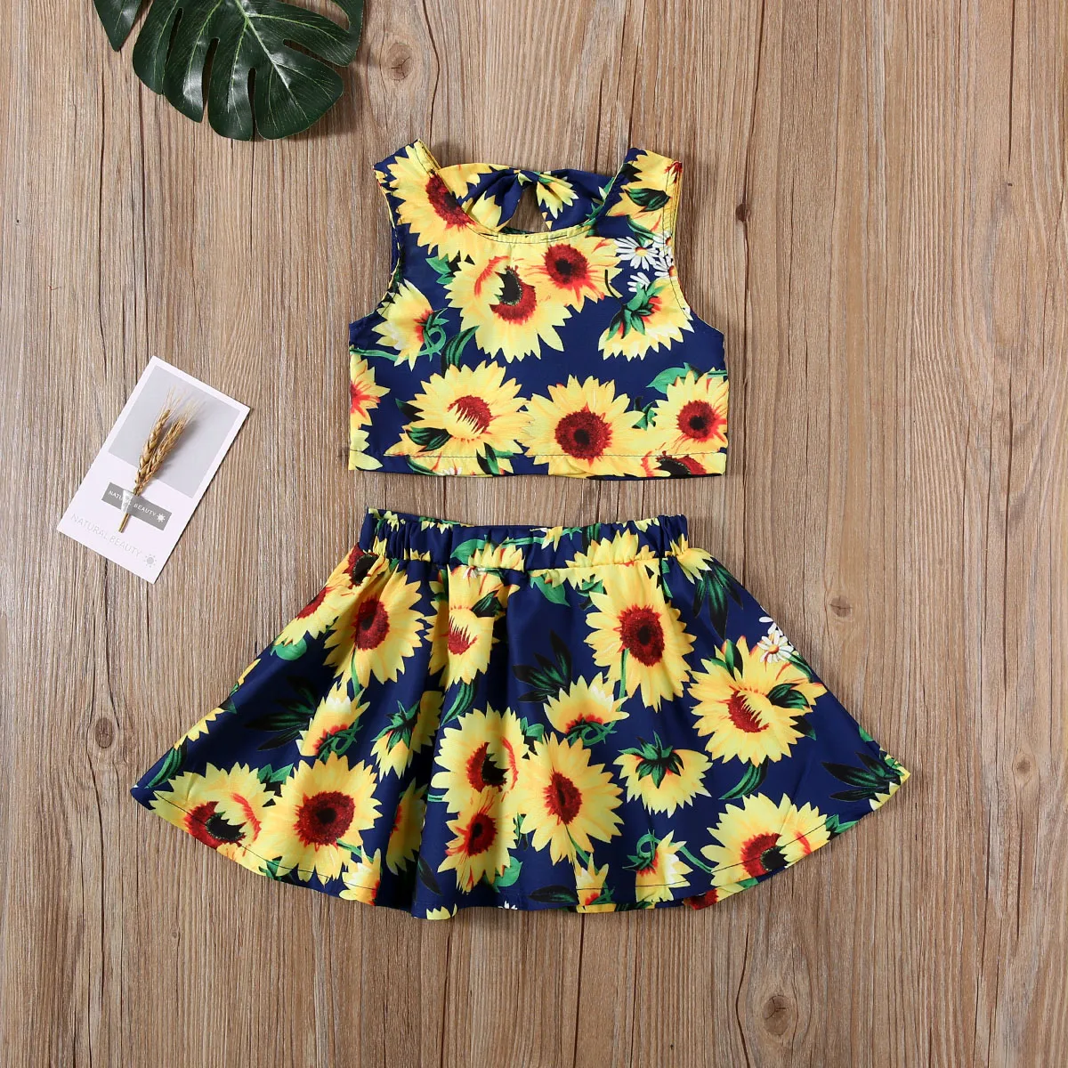 

Pudcoco Baby Summer Clothing 2-6Y Toddler Kid Baby Girl Clothes Floral Short Sleeve Tops +Mini Skirt 2pcs Outfits Set 1-5Y