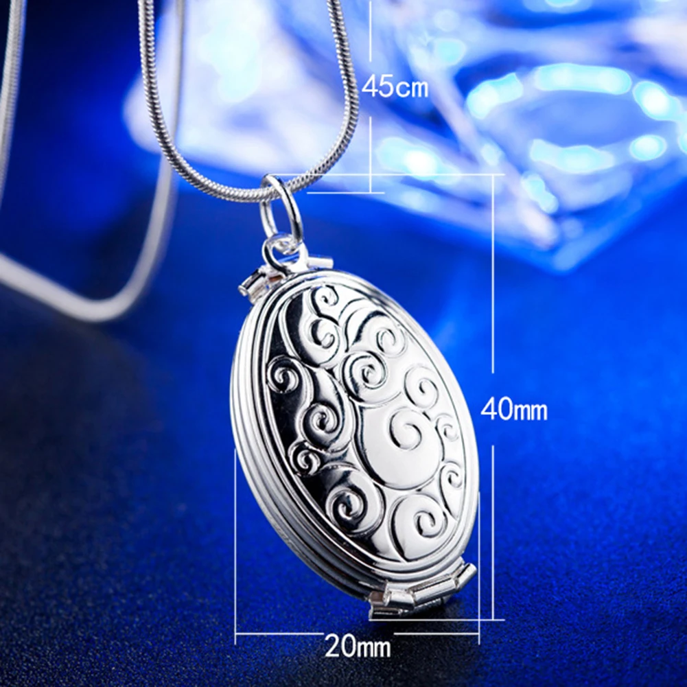 Винтажная Женская расширяющаяся 4 фоторамка медальон Овальный цветочный кулон