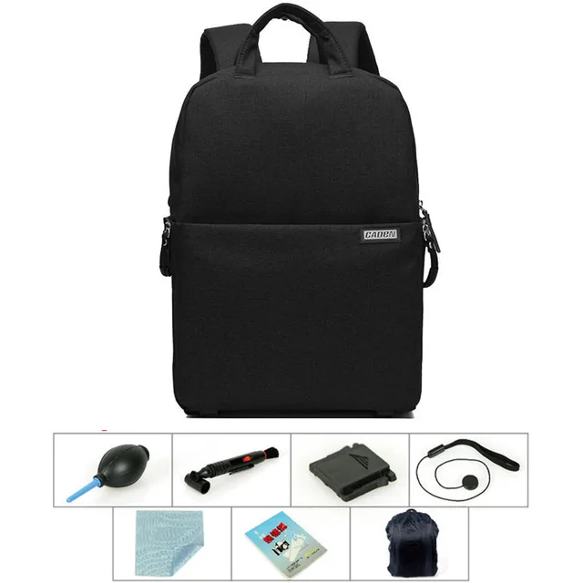 Black DSLR камера сумка водонепроницаемый Carmera рюкзак Открытый износостойкость для Nikon Canon с дождевиком Повседневный фото рюкзак - Цвет: Black