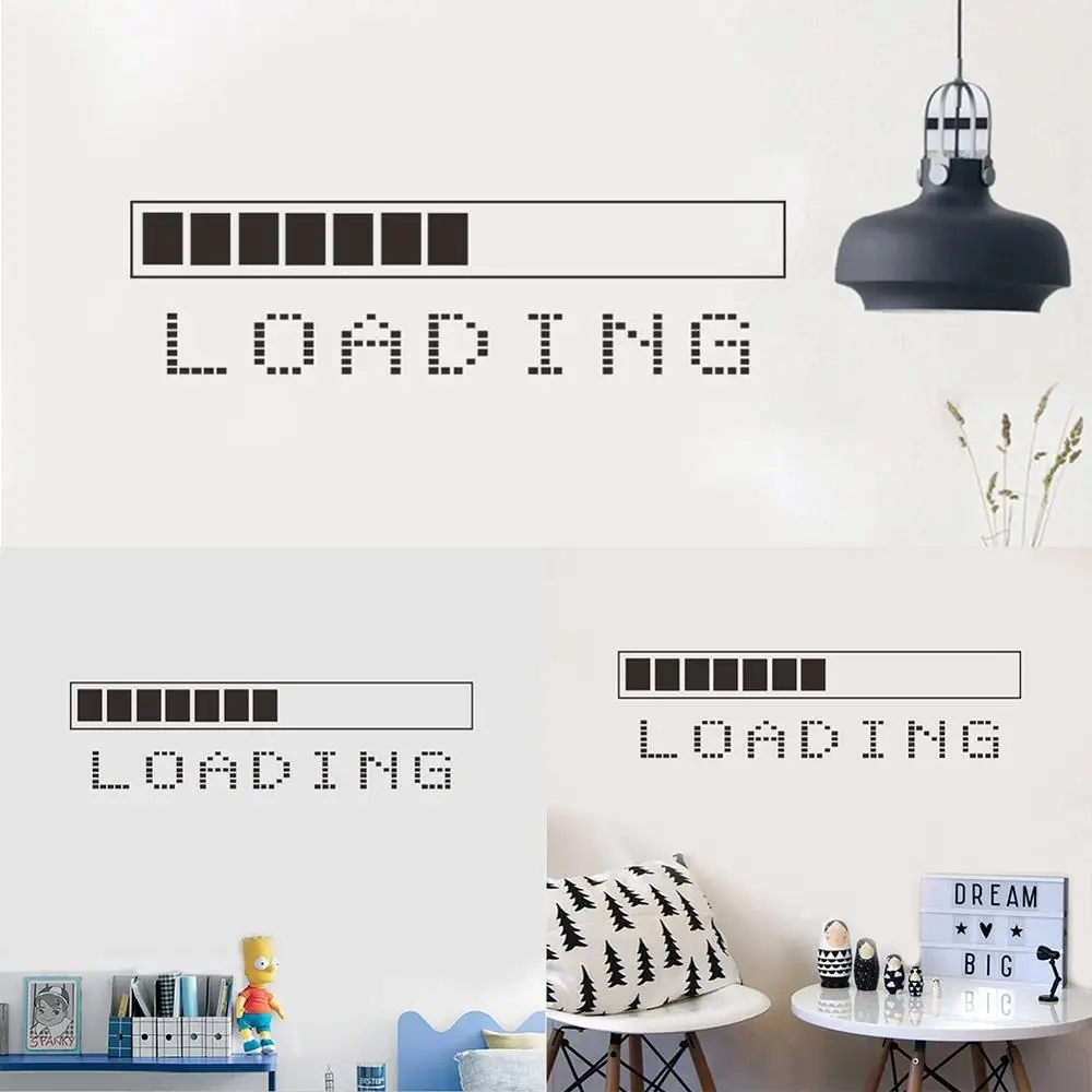 Настенная Наклейка s компьютерные игры загрузка резная спальня гостиная