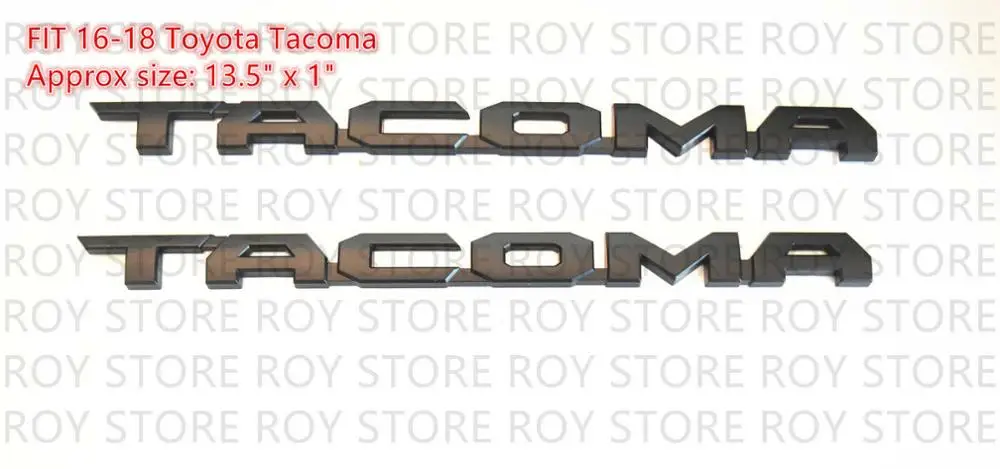 Для 16 18 Такома метка матовая черная дверь эмблема наклейка значок 2 шт.|Эмблемы| |