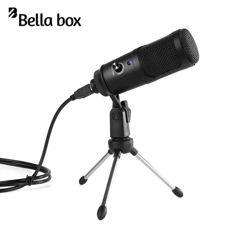 

Bella Box USB Microphone Professional Condenser Microphones For PC Computer Laptop Recording Studio Singing Gaming Streaming
