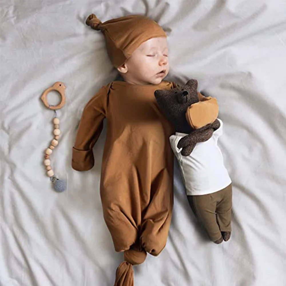 

Новый цельный комбинезон со шнурком, шапка, детская одежда, полосатый принт, пеленальные мягкие дышащие Комбинезоны из чистого хлопка с зап...