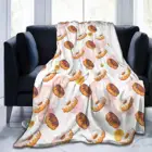 Одеяло в виде пончиков, фланелевое одеяло, ультрамягкое одеяло в виде микродержата, одеяло для кровати, гостиной, 100x120 см, для детского кушетки