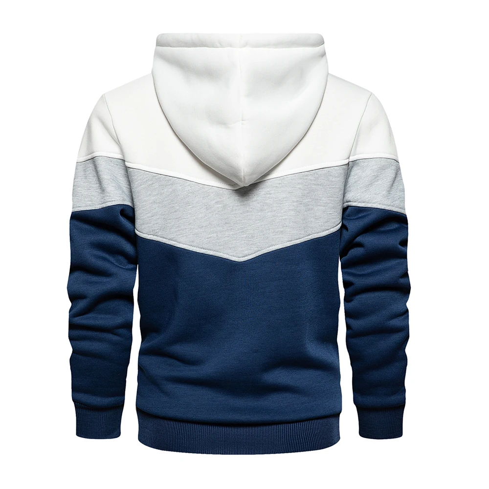 

2021 hot style men's hoodie running track and field jumper fashion stitching striped sports mountaineering jogging