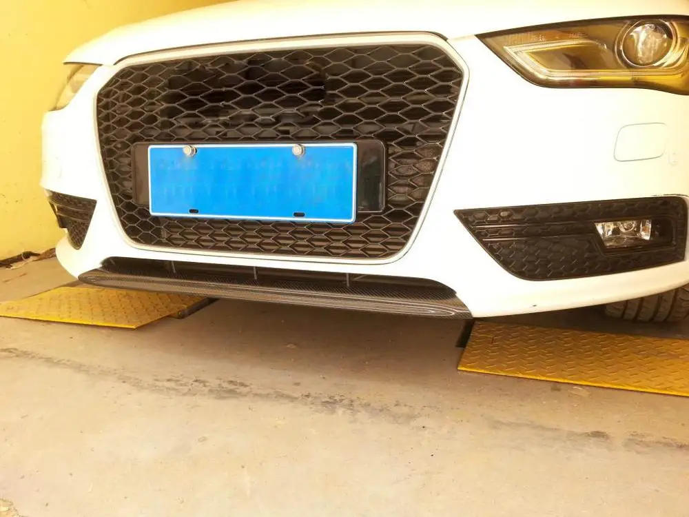 Углеродное волокно спереди центр спойлер для Audi A4 B9 Стандартный бампер седан