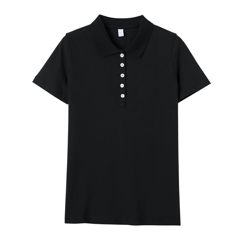 

High Quality White Small Horse Croco dile Women's Short Sleeve Summer Polo Shirts 100% Cotton Casual Lady Tees Fashion Femme Top