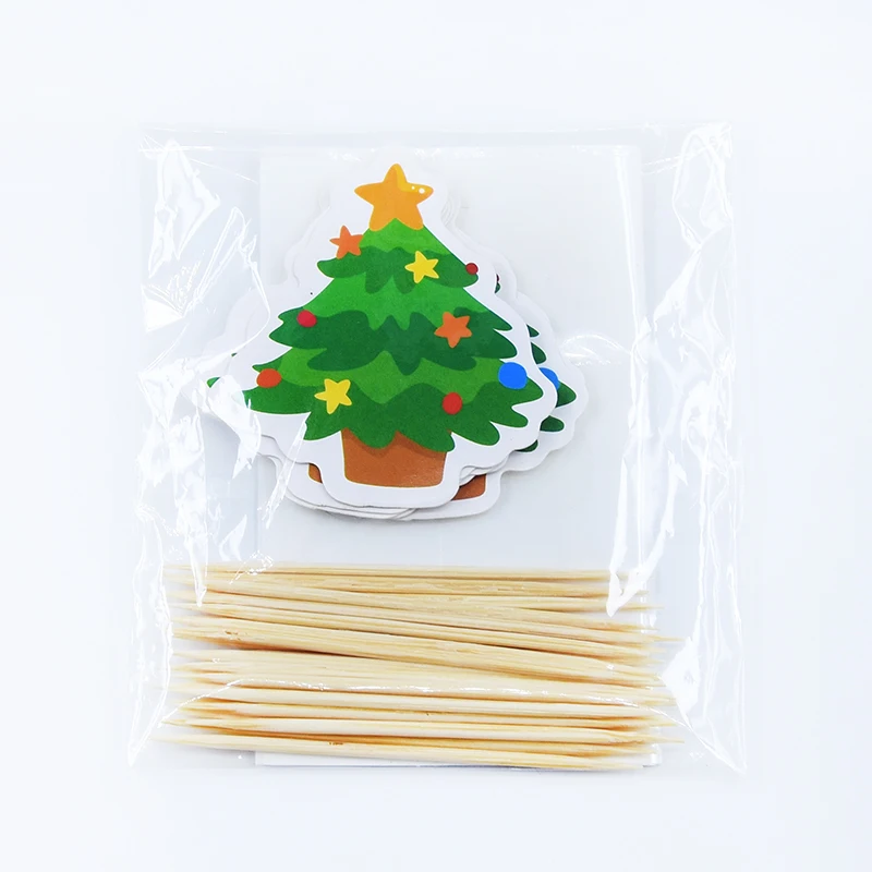 big christmas tree 24 шт./компл. Единорог вечерние кекс фигурки жениха и невесты; для счастливых День рождения Baby Shower Детская вечеринка Декор детские товары для украшения торта - Цвет: big christmas tree