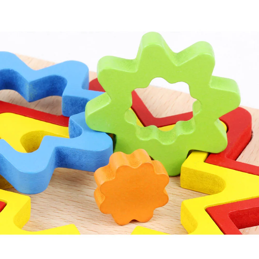 Baby Toys Montessori wooden Puzzle/Hand Grab Board Set Educational Wooden Toy Geometric Shape Puzzle Child Gift | Игрушки и хобби