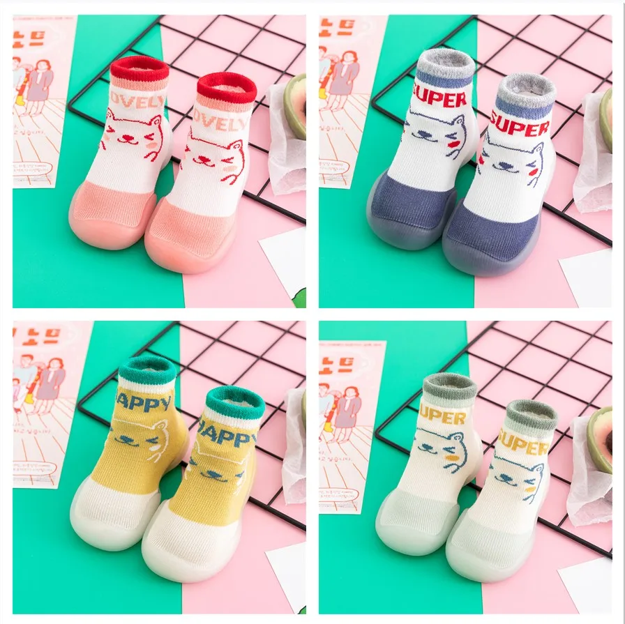 

Floor Socks Children's Indoor Non-slip Plus Velvet Spring and Autumn Toddler Socks Shoes Baby Floor Shoes