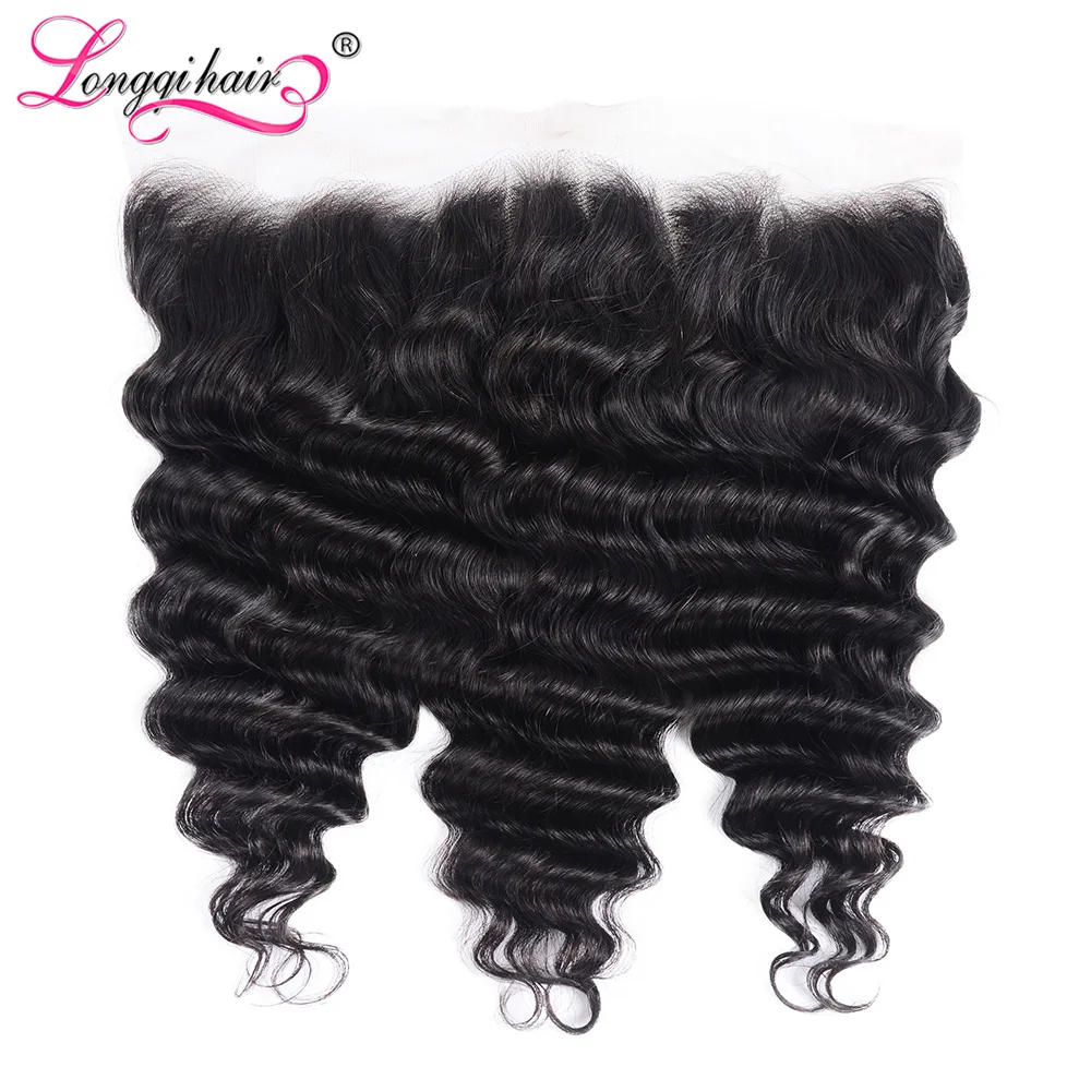 Свободная глубокая волна 3 пряди с фронтальной Remy бразильские человеческие