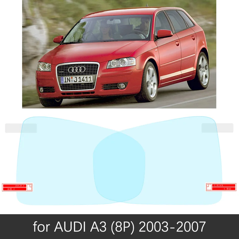 Audi A3 8P 03-07 Полное покрытие Защитная противотуманная пленка для Audi A3 8P 8V S-Line S3 2003~ Автомобильное зеркало заднего вида непромокаемые аксессуары - Название цвета: Audi A3 8P 03-07